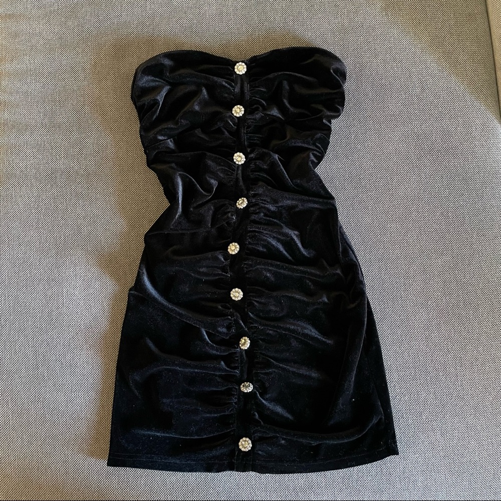Black mini dress